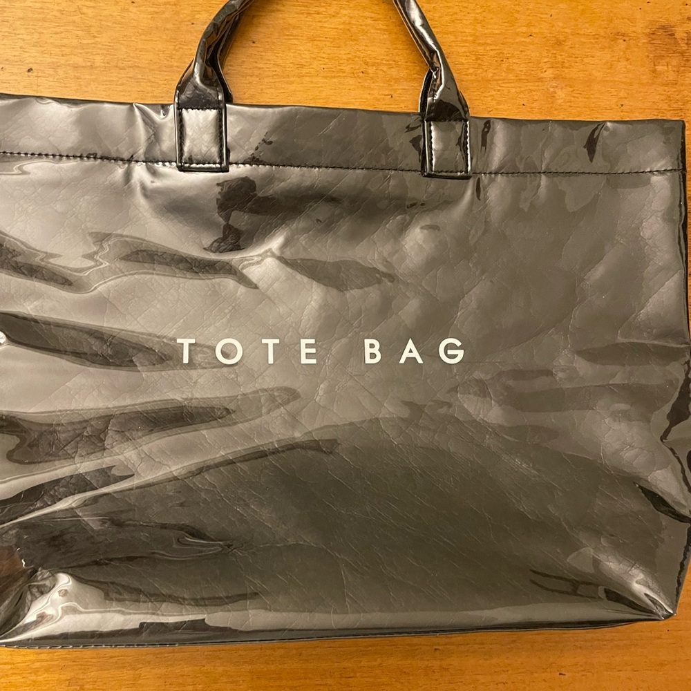 Glossy Black Tote Bag